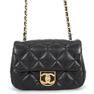 Chanel Chain Shoulder Bag Matelassé Coco Mark Lambskin AS3473 CHANEL Flap Han...